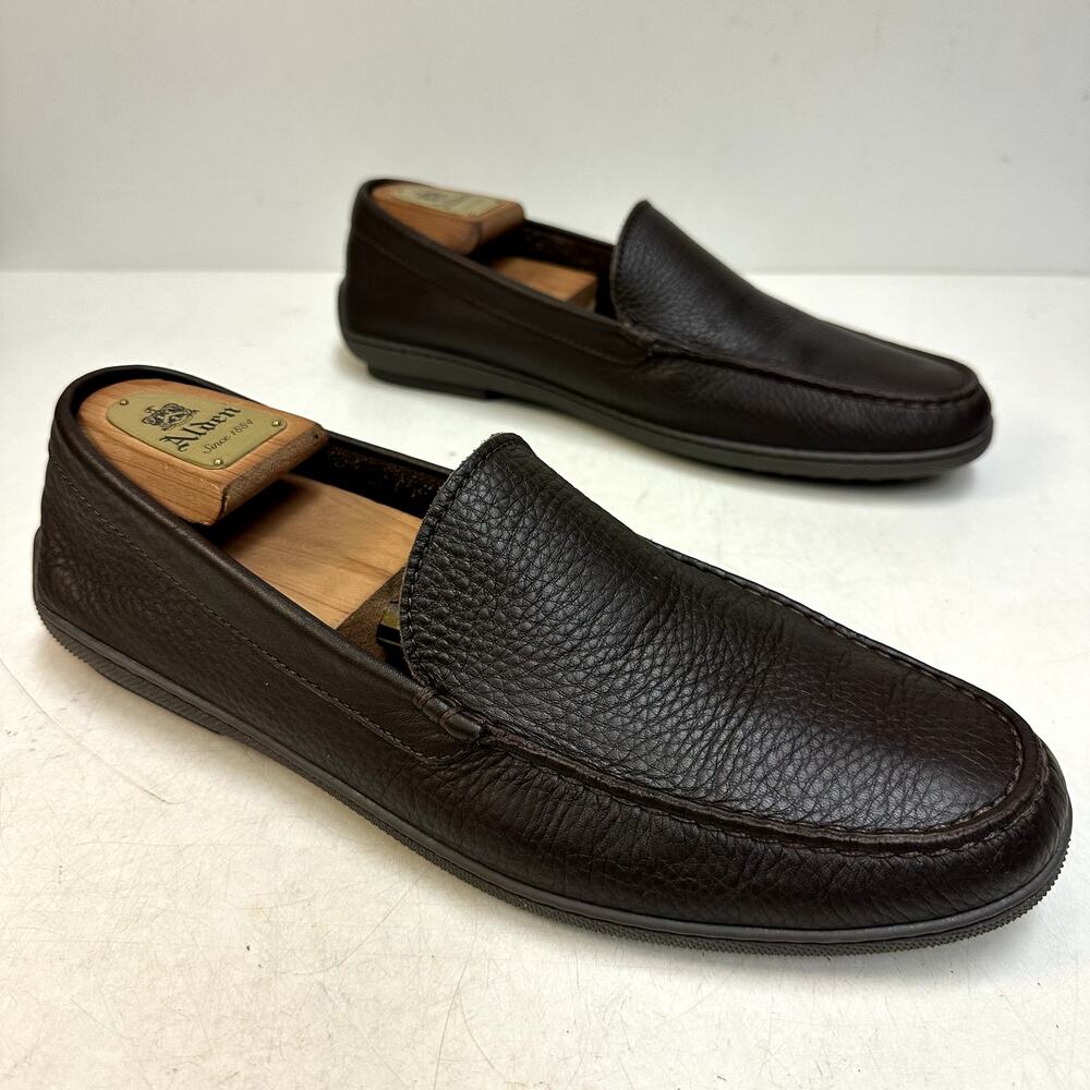 WORN TWICE Ralph Lauren Purple Label Driver Brown Pebbled Made in Italy 11.5 D - Picture 5 of 13
